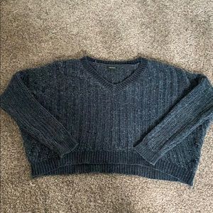 Distressed knit sweater